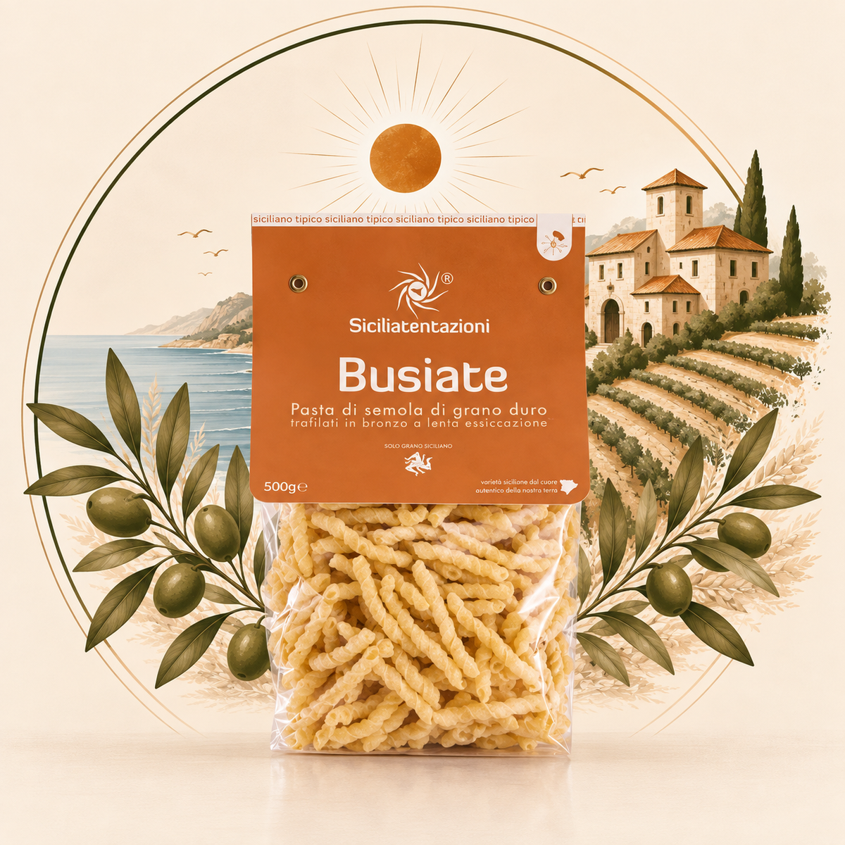 SICILIATENTAZIONI Pâtes Busiate 500g