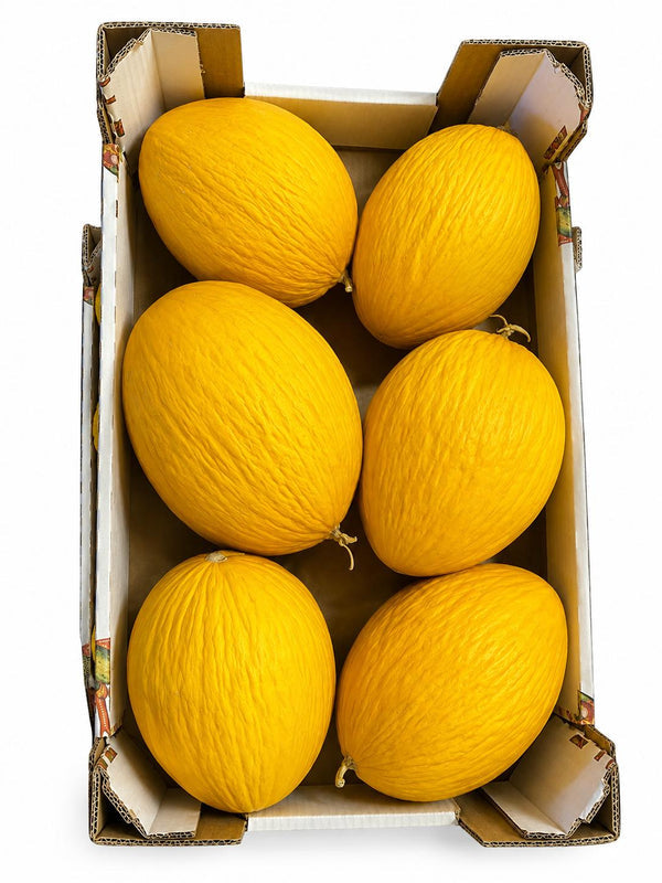 Melons jaunes en cagette